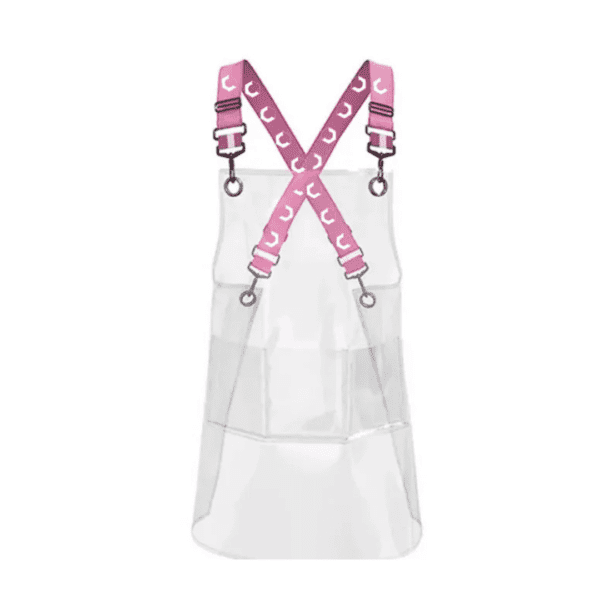 TPU Apron Clear w/ Pink Straps